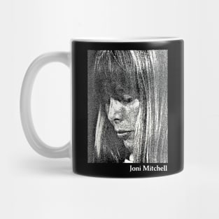 Joni Mitchell - Retro 1980s Style Fan Art Design Mug